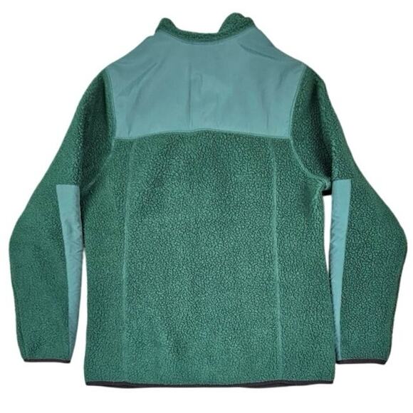 L.L. Bean Fleece Jacket Women L Christmas Green Polartec Zip GORPCORE Cozy - Picture 2 of 6